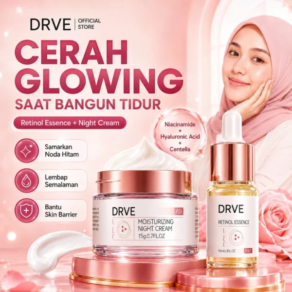 Rahasia Perawatan Malam dalam Dua Langkah ✨ — DRVE Retinol Essence + Night Cream 2-in-1